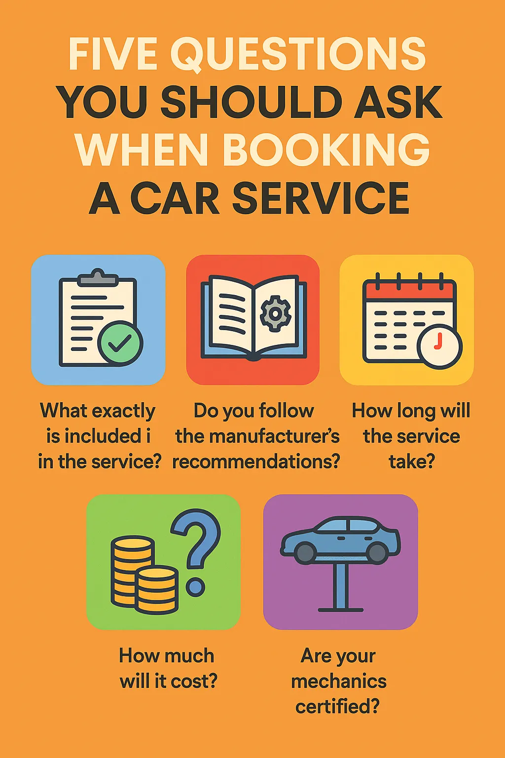 Five Questions You Should Ask When Booking a Car Service